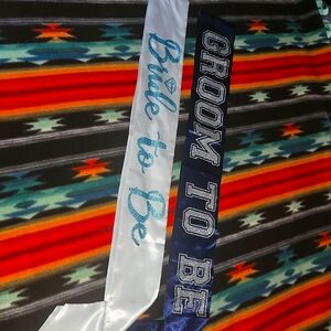 White Bride/Groom To Be Sashes